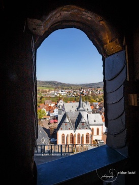 Schloss Steinau: Blick vom Turm auf die Kirche